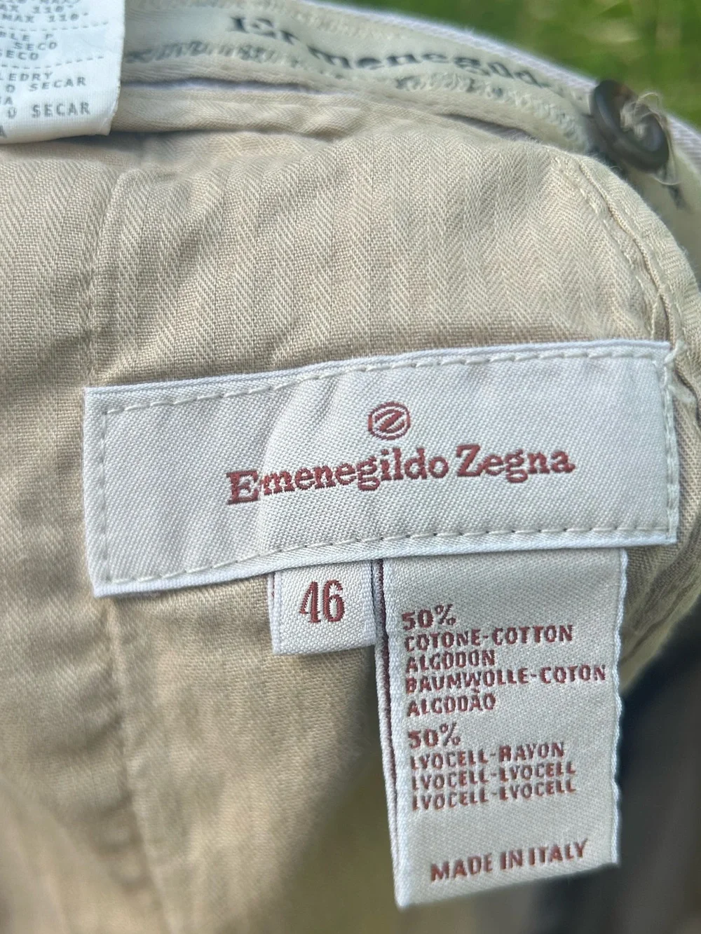 Ermenegildo Zegna chino pants crafted in Italy
